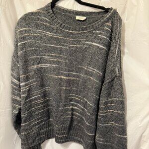 a.n.a Gray Striped Sweater XL Women’s Pullover